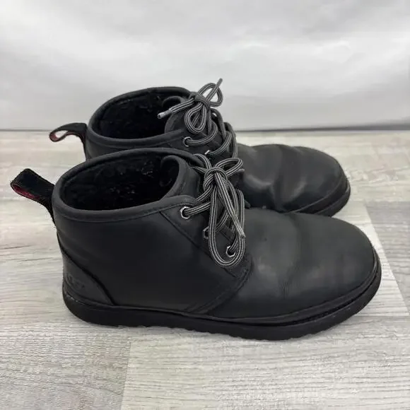 UGG Neumel Weather II Waterproof Black Leather Chukka Boots Size US 11 Men - Picture 2 of 16